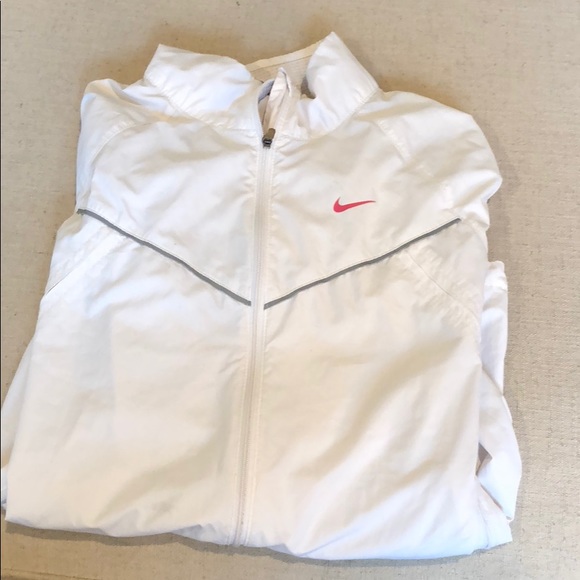 nike rain jacket white